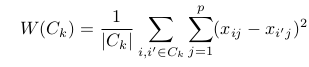 within cluster variation formula